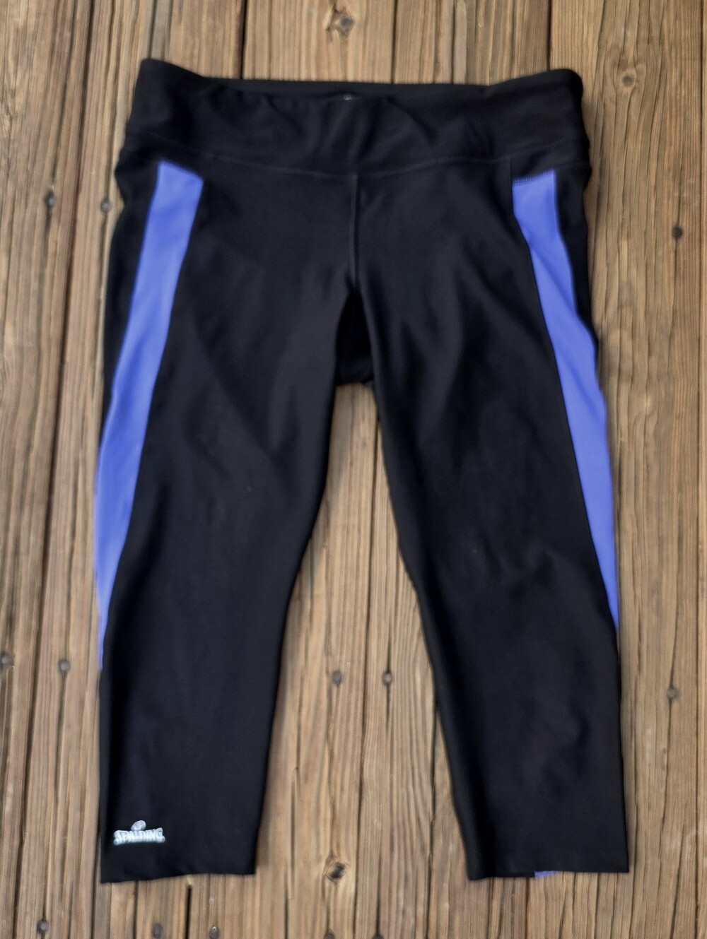 Spalding Black PurpleCapri Leggings XL